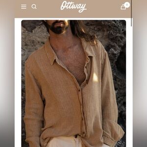 Ottway - Zephyr Long Sleeve Shirt - Rust